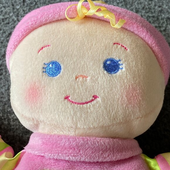 Fisher Price My First Doll Pink  Stuffed Plush Baby Rattle Security Lovey 2008 - Picture 3 of 10